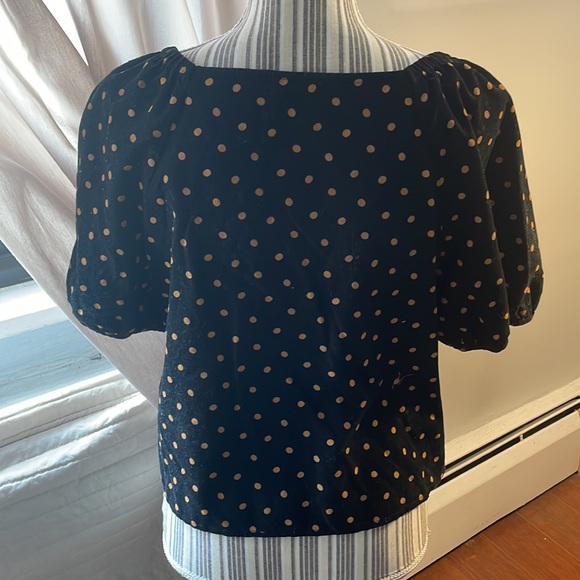 Madewell Corduroy Cropped Top with bubble sleeves - Picture 2 of 8